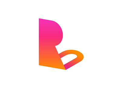 RockU / Logo mark 3d design game gradation logo mark symbol