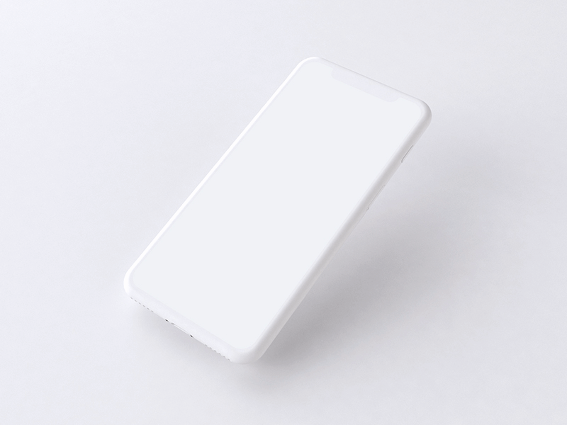 iPhone X Mockup / White 3d apple clean free freebie iphone iphone x minimal phones psd templates white