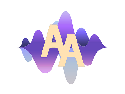 Audio Logo audio brand creme illustrator logo purple soundwave waveform