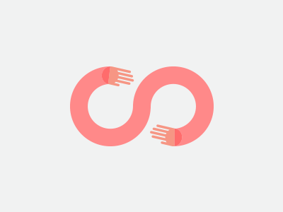 Hands branding design feminine flat ghostly ferns hands illustration logo logomark meg lewis pink