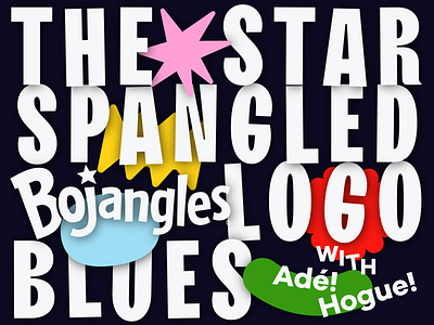 Overtime: The Star-Spangled Bojangles (Logo) Blues bold colorful contrast fun geometric shapes type vector