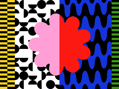 Throw Pattern bold bright fun graphic pattern playful stripes trippy warp