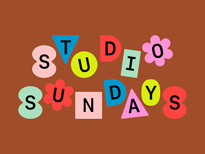 Studio Sundays Logo brand design flowers friendly fun geometric logo logo design logotype