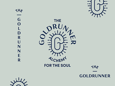The Goldrunner Brand badge brand burst collage energy logo