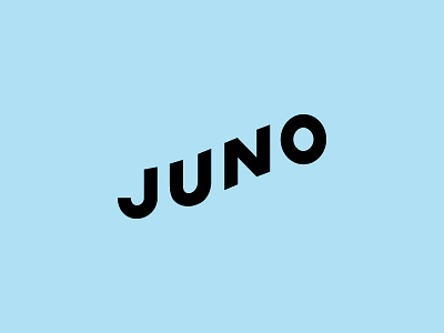 Juno Logo branding clean logo tilt wave