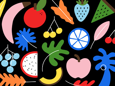 Swimwear Pattern: Fruits! fruit hand drawn pattern procreate summer