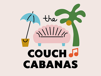 The Couch Cabanas band couch goofy illustration palm tree sofa t shirt