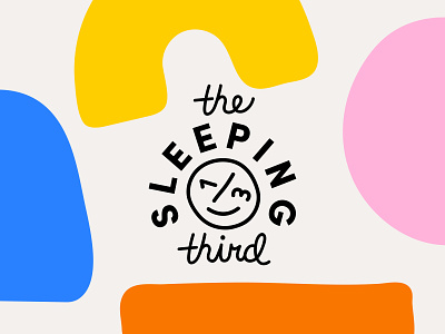 The Sleeping Third Final Brand blobs brand design branding bright colorful face identity mark script shapes wonky