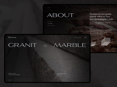 GM bogdanov clean desktop granite marble minimal site ui ux web webdesign