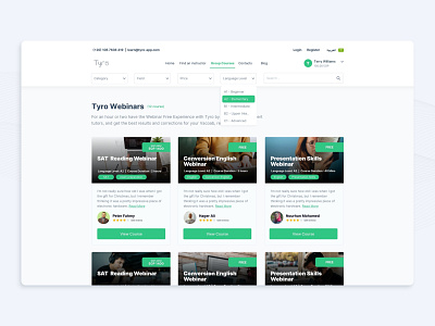 Webinars Page / Group Courses