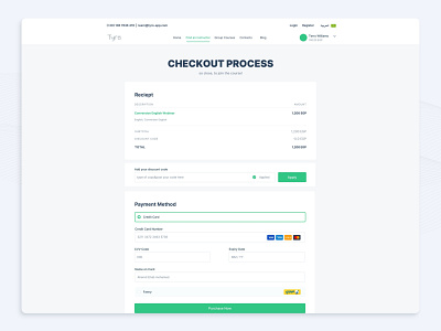 Checkout Page at Tyro checkout design minimal payment payment method web webdesign