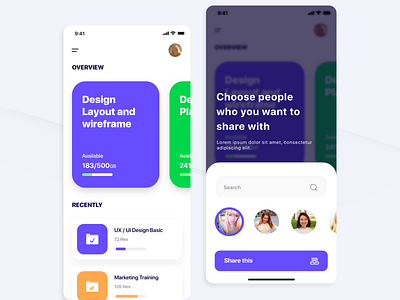 File Management app concept app design design files management mobile ui ui
