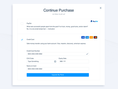 Purchase Popup checkout design minimal payment paypal popup ui web webdesign