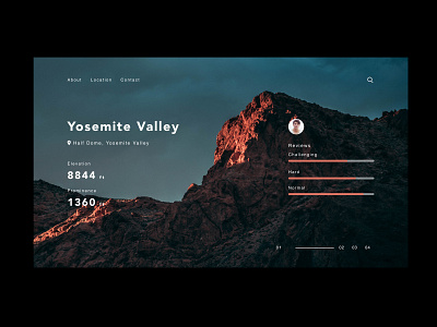 Hiking Dashboard campaign design photoshop responsive typography web deisgn