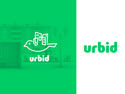 Urbid bird branding buildings city design green logo logotype logotype design