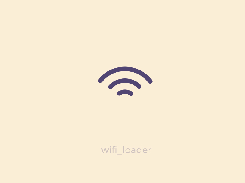 Wifi Loader after effects animation design flat gif interaction loader motion stroke ux vector webkul wifi