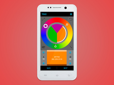 ColorSeek App - Edit Color Scheme android app color creatives design designers illustrators ui user interface