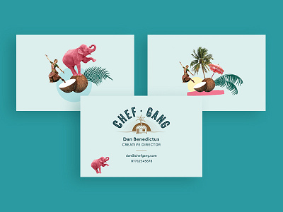 Chef Gang Coconut Oil brand identity branding business card coconut oil collages design logotype packaging studio lovelock
