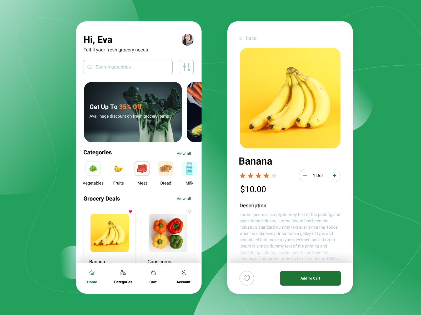 Grocery Shopping App by Seema Rawat on Dribbble