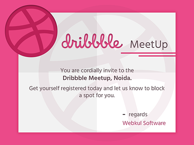 Dribbble Meetup, Noida delhi dmw17 dribbble meetup invite meetup noida webkul