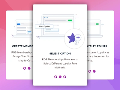 POS Membership Onboarding Slides For Shopify Platform design icons loyalty points onboarding options points pos membership rating slider slides webkul