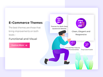 e-Commerce Theme For Odoo Platform color design gradient illustration odoo theme theme theme design themes webkul