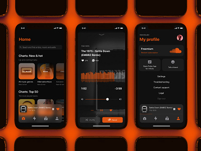 Some type of Music App app interface typography ui ux