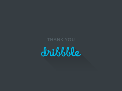 Simple Dribbble thank you