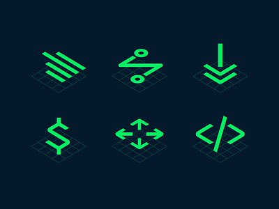 Icons datacamp datascience grid icon illustration perspective python r sketch
