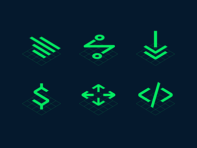 Icons datacamp datascience grid icon illustration perspective python r sketch
