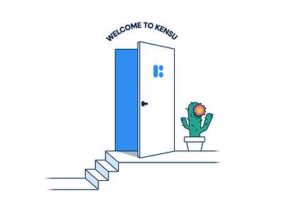 Careers page illustration cactus careers door figma illustration open open position stairs ux vector welcome