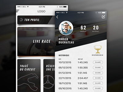 Racing concept app