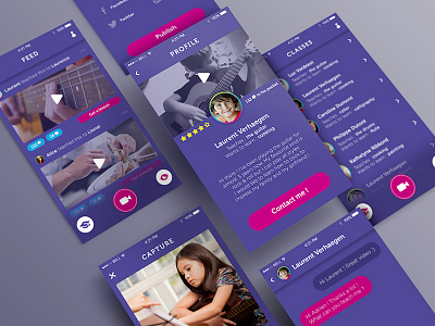 Mentos Classes concept mobileapp profile social ui video