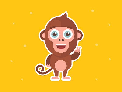 One Pugz ! avatar hello illustration mobileapp monkey tamagotchiisback