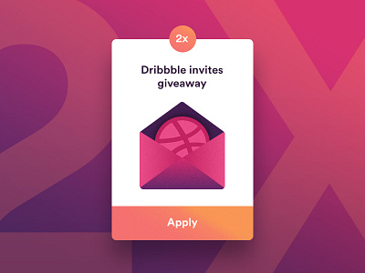 Dribbble Invites apply card invitation invite newplayer ui