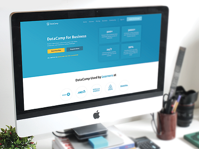 DataCamp Business Page data datascience desktop educational landingpage learning ui ux