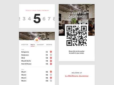 Order 2d minimal mobile app ordering restaurant ui ux