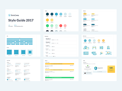 Style Guide 2d buttons color datacamp font styleguide ui