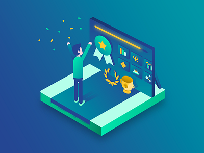Become a Data Science Expert! datacamp datascience illustration isometric