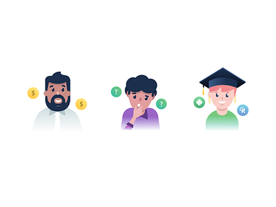 User Personas character datacamp datascience flat gradient illustration userpersona ux