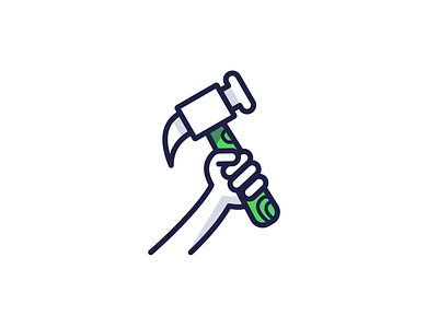 🔨 construction hammer icon line work