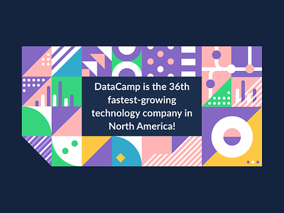36th fastest-growing tech company in North America announcement award banner blog company datacamp datascience deloitte fastgrowing illustration tech