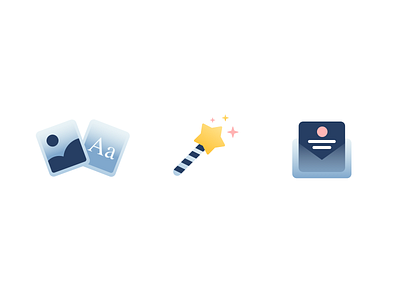 Icons email gradient icon icons illustration magic sketch soft