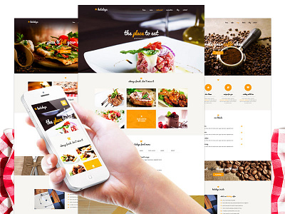 Kataleya - Restaurant One Page PSD Template coffee design pizza psd restaurant template
