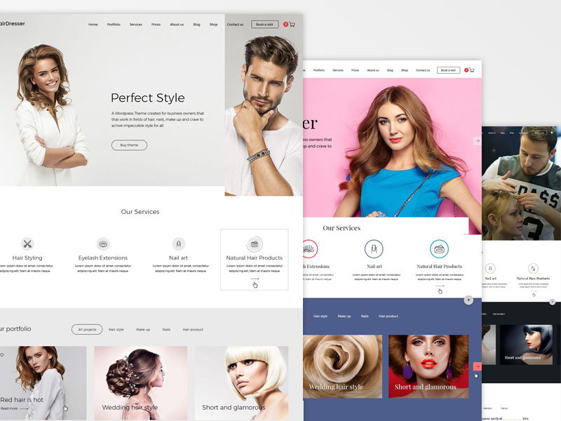 Hairdresser WordPress Theme by anpsthemes.com on Dribbble