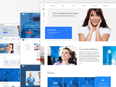 Dental WordPress Theme design in progress