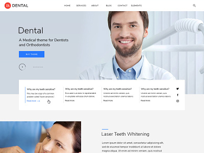 Dental WordPress Theme dental dentist design psd wordpress