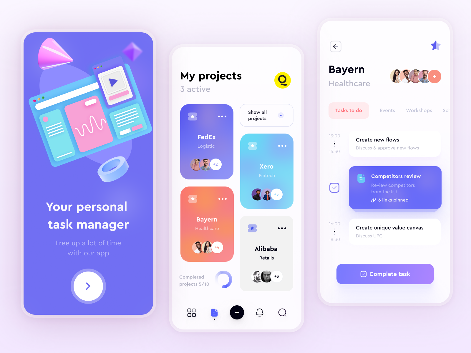 Task Management App by Dim Si for Qubstudio: Digital Product Design ...