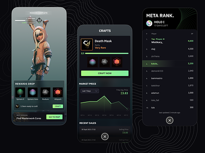 NFT Game Interface 2d blockchain design clean crypto cryptocurrency design exploration game design metaverse minimal nft nft games play to earn ui design