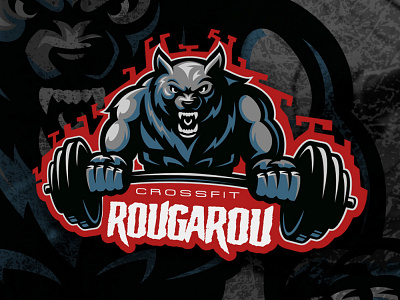 Rougarou by BRULLIKK branding crossfit fitness gym illustration logo rougarou training vector werewolf